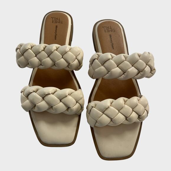 Time and Tru Memory Foam Sandals Size 8 Braided Twist - Picture 2 of 8